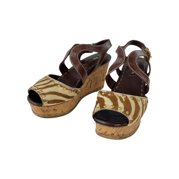 Prada Zebra Wedges - Picture 1 of 9